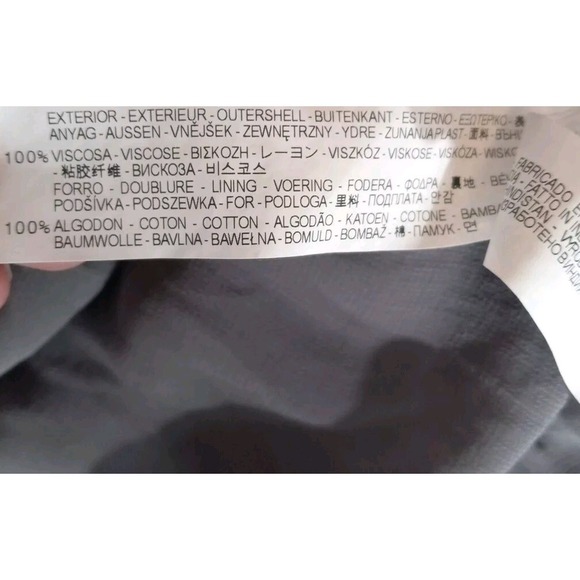 Zara Basics Women Grey Bubble Hem Decorative Scoop Neck Dress Size‎ M - Picture 9 of 9